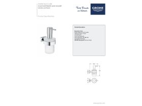Technical Guide - GROHE Essentials Cube Accessories Soap Dispenser and Holder