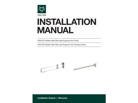 Technical Guide - Wolfen Wall Mounted Support Arm