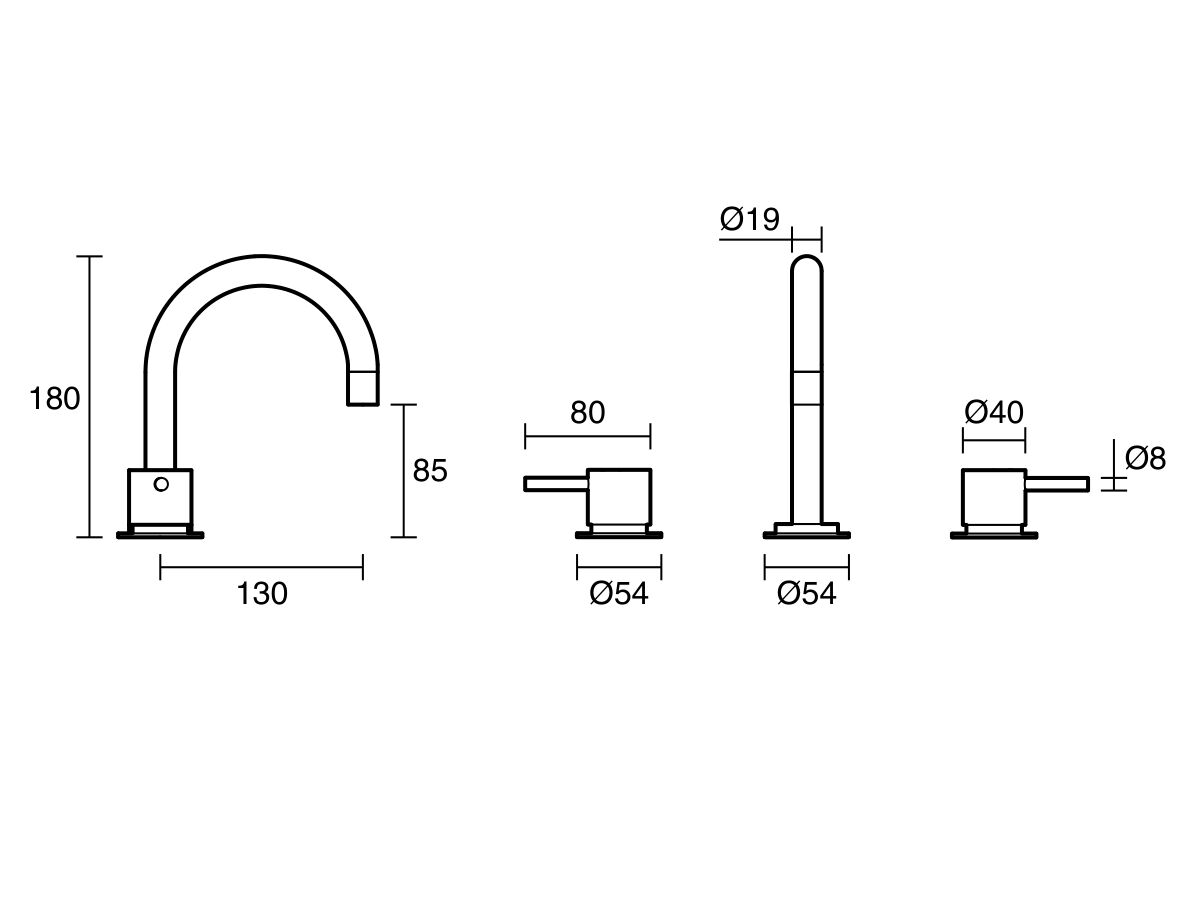 Sussex Scala Basin Set Curved