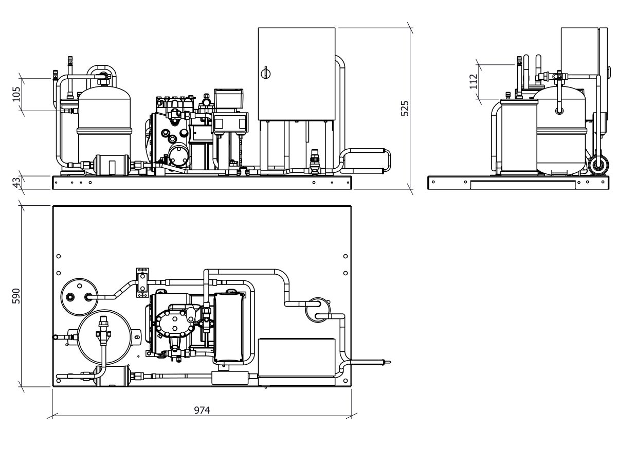 Tecumseh Semi Hermetic Receiver Unit SHR4521ZHR