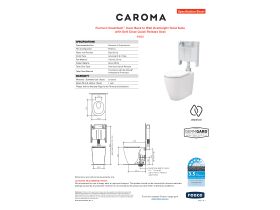 Specification Sheet - Caroma Forma II Cleanflush Invisi Back to Wall Overheight Toilet Suite with Soft Close Quick Release Seat White (4 Star)