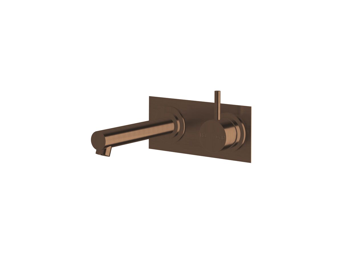 Sussex Scala Straight Wall Basin Mixer Tap System Right Hand Mixer Tap 160mm Outlet LUX PVD Brushed Rare Bronze (6 Star)