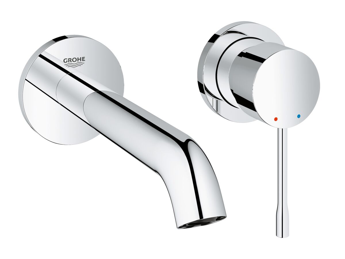 GROHE Essence New Wall Basin Mixer Set Trimset 180mm Chrome (5)