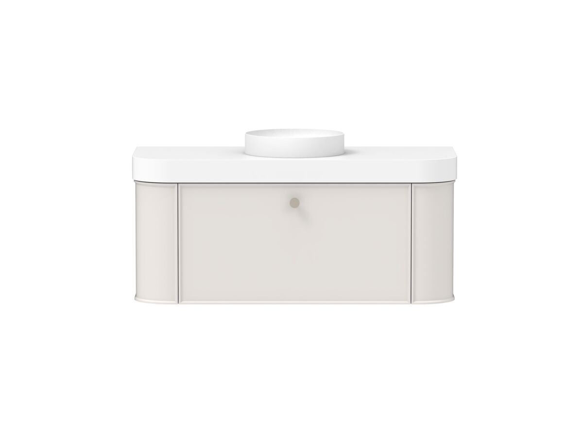 Supporting Image - Kado Era Double Curve All Drawer 1200mm Wall Hung Vanity Centre Basin 90mm Durasein Top Feather Grey