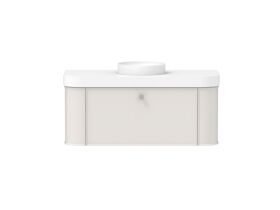 Supporting Image - Kado Era Double Curve All Drawer 1200mm Wall Hung Vanity Centre Basin 90mm Durasein Top Feather Grey