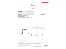 Specification Sheet - Faucet Strommen Vara Double Towel Rail 600mm Brushed Nickel