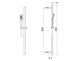 Nikles Quatre Rail Shower Chrome (3 Star)