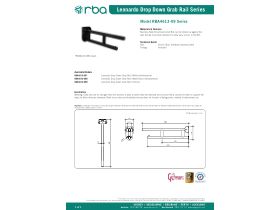 Specification Sheet - Leo Drop Down Grab Rail Stainless Steel 610mm