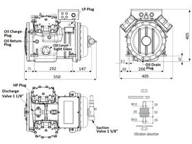 Tecumseh Semi Hermetic Compressor SH4620Z