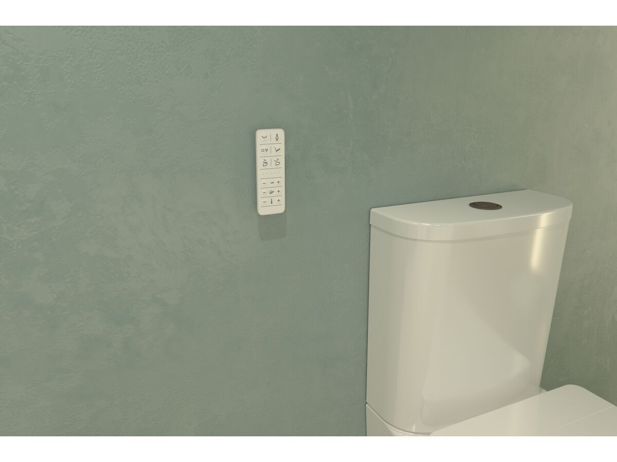 In Situ - Caroma Forma II Bidet Cleanflush Close Coupled Back to Wall Overheight Toilet Suite Gloss White (4 Star) - Remote