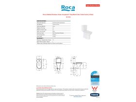 Specification Sheet - Roca Debba Rimless Close Coupled S Trap Back Inlet Toilet Suite (4 Star)