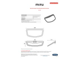 Specification Sheet - Mizu Silk Guest Towel Ring Brushed Gunmetal