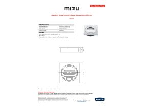 Specification Sheet - Mizu Drift Brass Trapscrew Grate Square 80mm Chrome