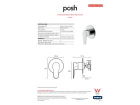 Specification Sheet - Posh Solus Shower Mixer Tap Chrome