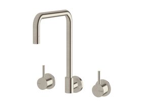 Hero - Sussex Scala Wall Sink Set Square LUX PVD Brushed Oyster Nickel (3 Star)