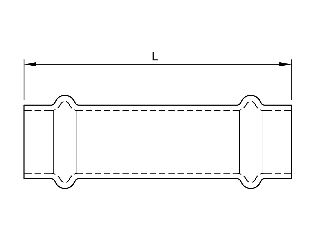 >B< Press Stainless Steel Slip Coupling