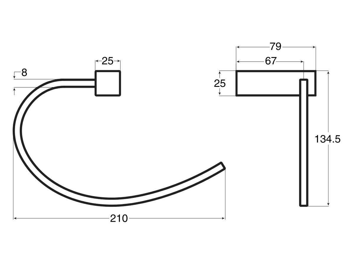 Mizu Bloc MK2 Towel Ring