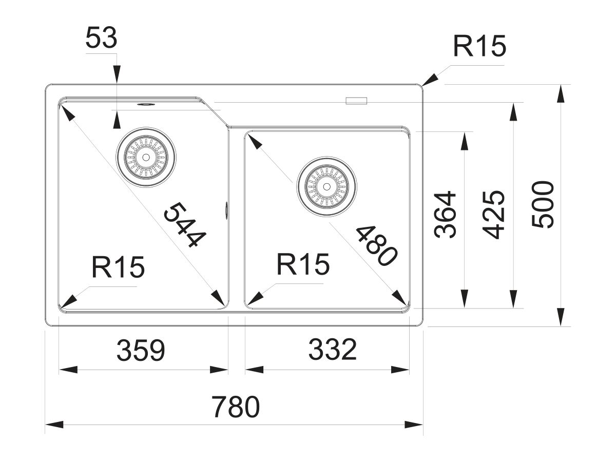 Franke Urban City UCG620-78 Granite Double Bowl Inset Sink