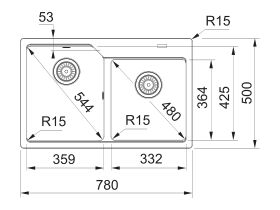 Franke Urban City UCG620-78 Granite Double Bowl Inset Sink