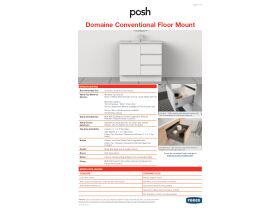 Technical Guide - Posh Domaine Conventional Floor Mount Vanity