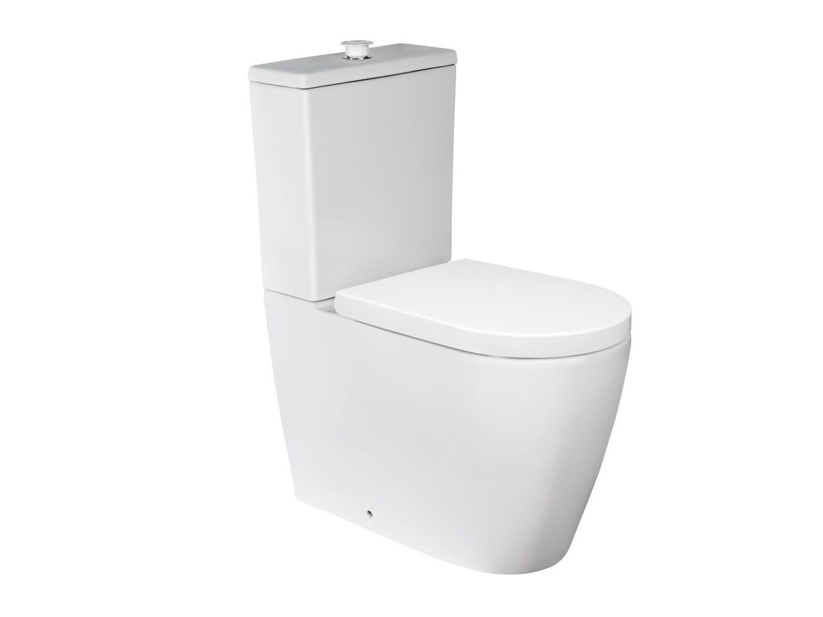 Wolfen Ambulant Close Coupled Back To Wall Toilet Suite Double Flap Seat White (4 Star)