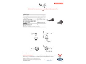 Specification Sheet - Milli Voir Wall Top Assemblies Lever Handles Brushed Gunmetal Lead Free