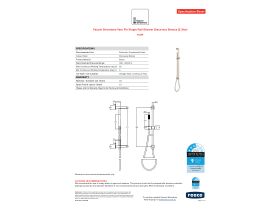 Specification Sheet - Faucet Strommen Vara Fin Single Rail Shower Discovery Bronze (3 Star)
