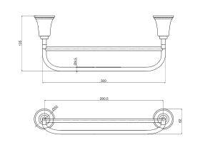 Posh Canterbury Double Towel Rail 300mm