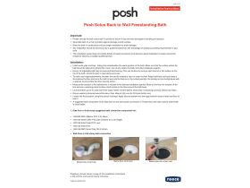 Installation Instructions - Posh Solus Back To Wall Freestanding Bath 1600mm