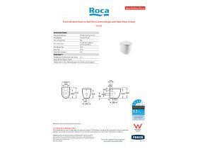 Specification Sheet - Roca Meridian Back to Wall Pan Comfort Height with Seat White (4 Star)