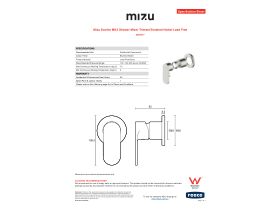 Specification Sheet - Mizu Soothe MK2 Shower Mixer Trimset Brushed Nickel Lead Free