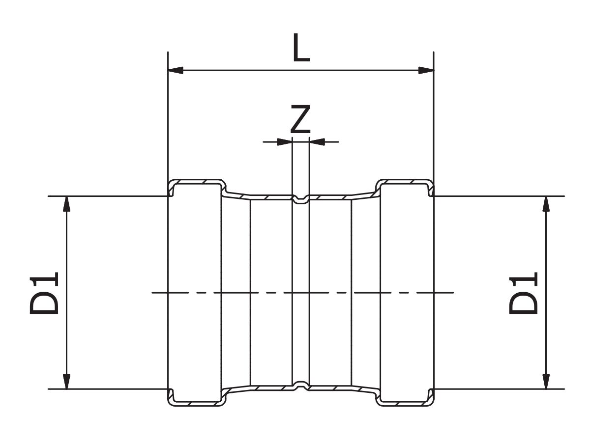 >B< Press XL Straight Connector