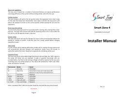 Installation Manual - Smart Temp SZ-4 four zone module