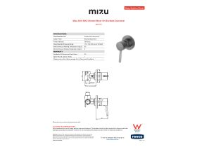 Specification Sheet - Mizu Drift MK2 Shower Mixer Kit Brushed Gunmetal