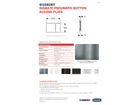 Technical Guide - Geberit Sigma 70 Dual Flush Button 80mm White