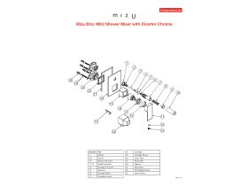 Component Listing - Mizu Bloc MK2 Shower Mixer Tap with Diverter Chrome