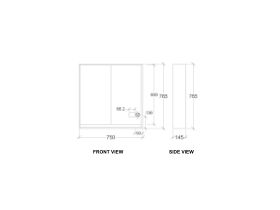 Kado Aspect 750mm Mirror Cabinet Two Doors