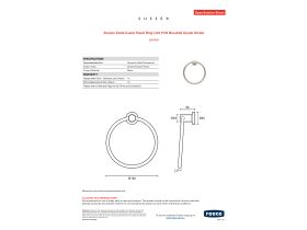 Specification Sheet - Sussex Scala Guest Towel Ring LUX PVD Brushed Oyster Nickel