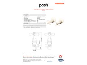 Specification Sheet - Posh Bristol Washing Machine Stops White/Gold