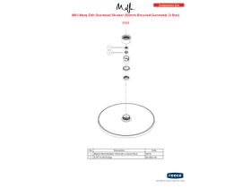 Component Listing - Milli Marq Edit Overhead Shower 250mm Brushed Gunmetal (3 Star)