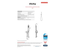 Specification Sheet - Mizu Bloc Handshower on Bracket Chrome (3 Star)