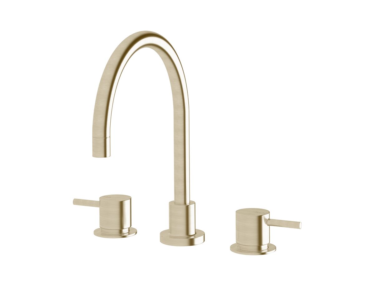 Sussex Scala Hob Sink Set Curved LUX PVD Brushed Platinum Gold (3 Star)