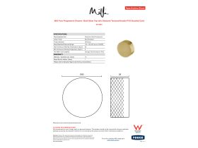 Specification Sheet - Milli Pure Progressive Shower / Bath Mixer Tap with Diamond Textured Handle PVD Brushed Gold