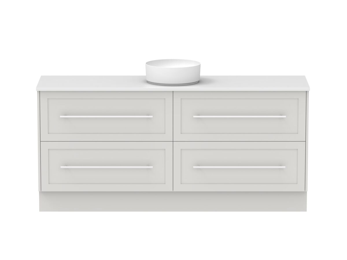 Hero - Kado Lux 1800mm All Drawer Floor Mounted Vanity Unit 4 Drawers Centre Bowl Vanity 20mm Top