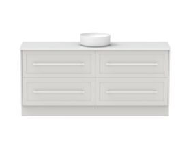 Hero - Kado Lux 1800mm All Drawer Floor Mounted Vanity Unit 4 Drawers Centre Bowl Vanity 20mm Top