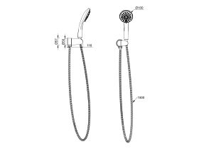 Posh Solus MK3 Handshower with Wall Bracket 3 Functions Chrome (4 Star)