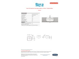 Specification Sheet - Roca The Gap Semi Inset Basin 450mm x 410mm 1 Taphole White