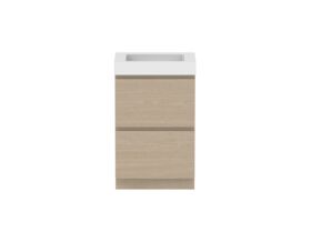 Hero - Posh Domaine All-Drawer Twin 600mm Floor Mounted Vanity Unit 90mm Top