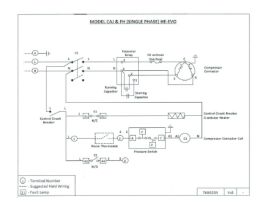 Wiring Diagram - Tecumseh Condensing Unit CAJ& FH (Single Phase) HE-EVO Single Fan