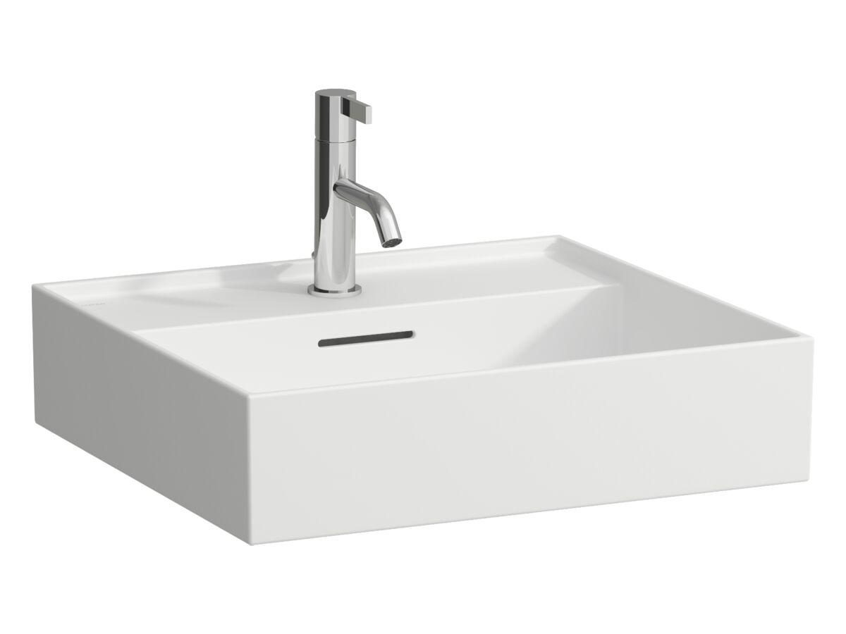 Screw Fixings Types LAUFEN Kartell Wall Basin with Overflow 500mm x 460mm 1 Taphole Matte ...